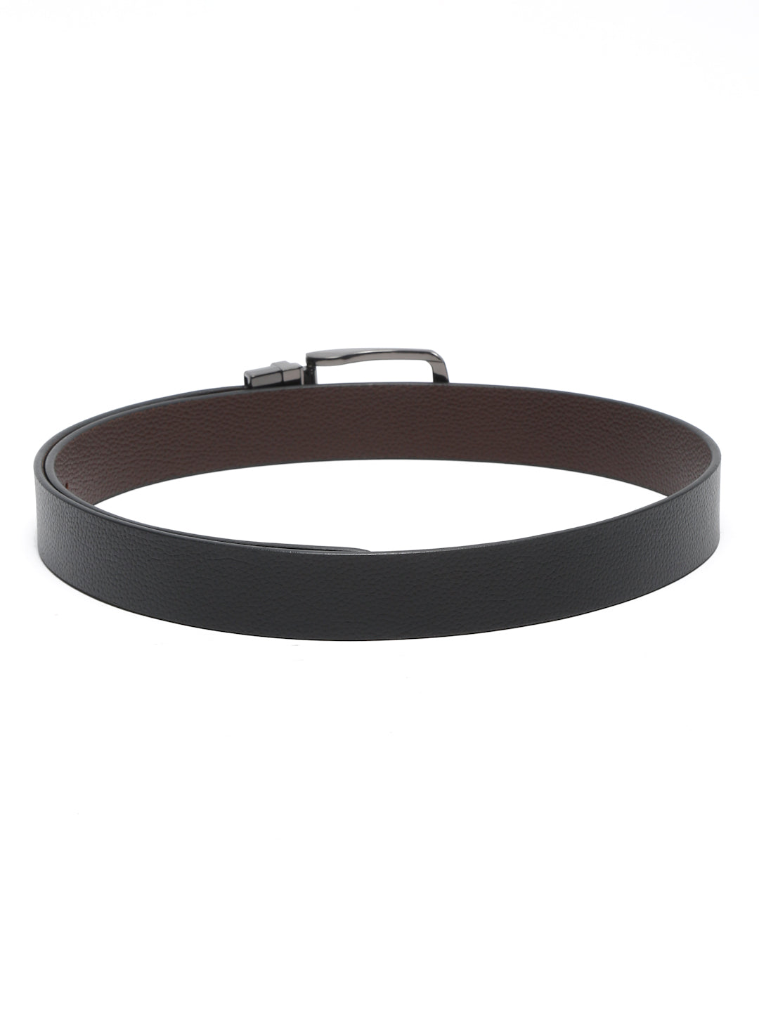 Men's Black & Brown Formal Italian Leather Reversible Belt For Men