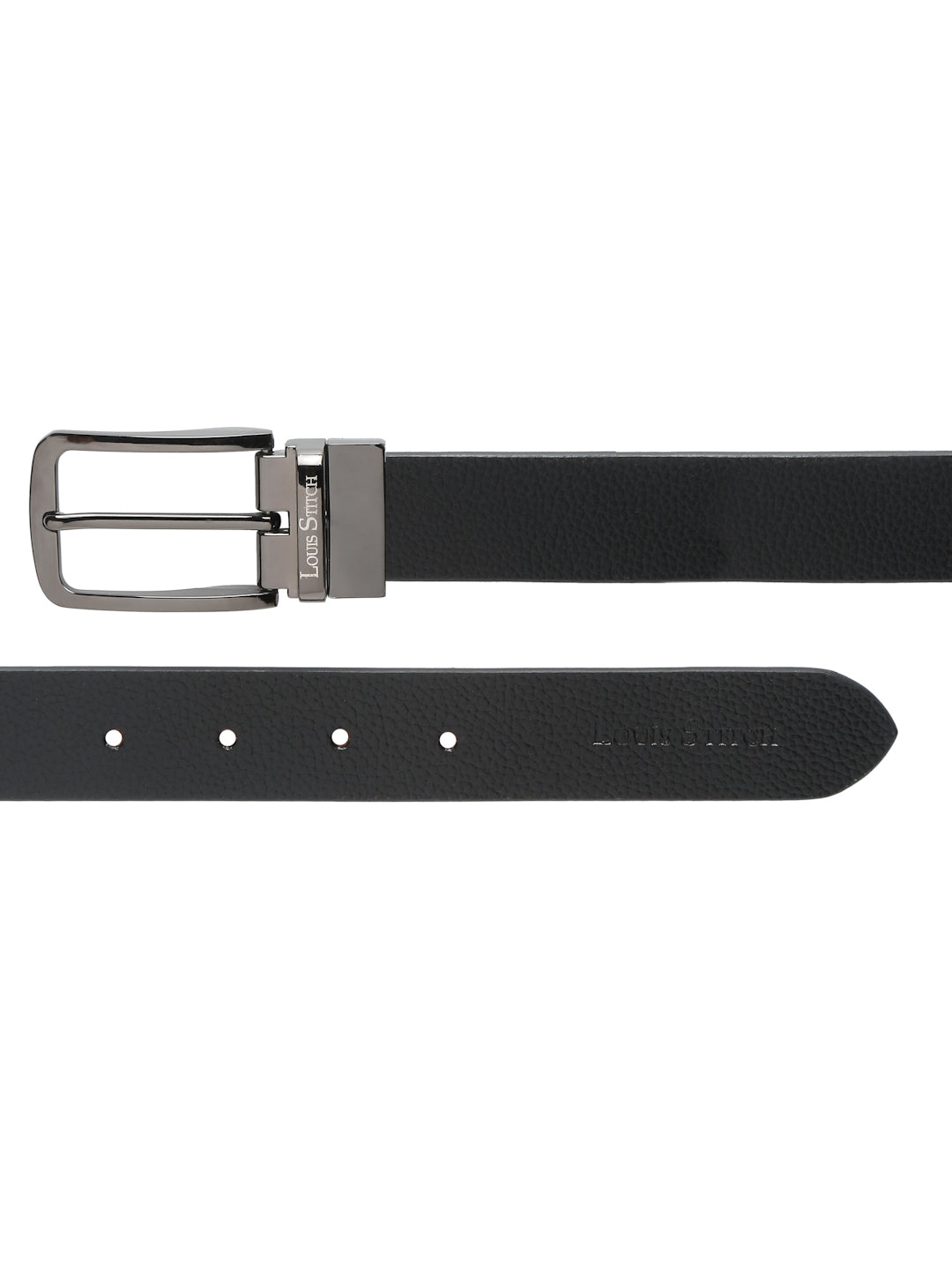 Men's Black & Brown Formal Italian Leather Reversible Belt For Men