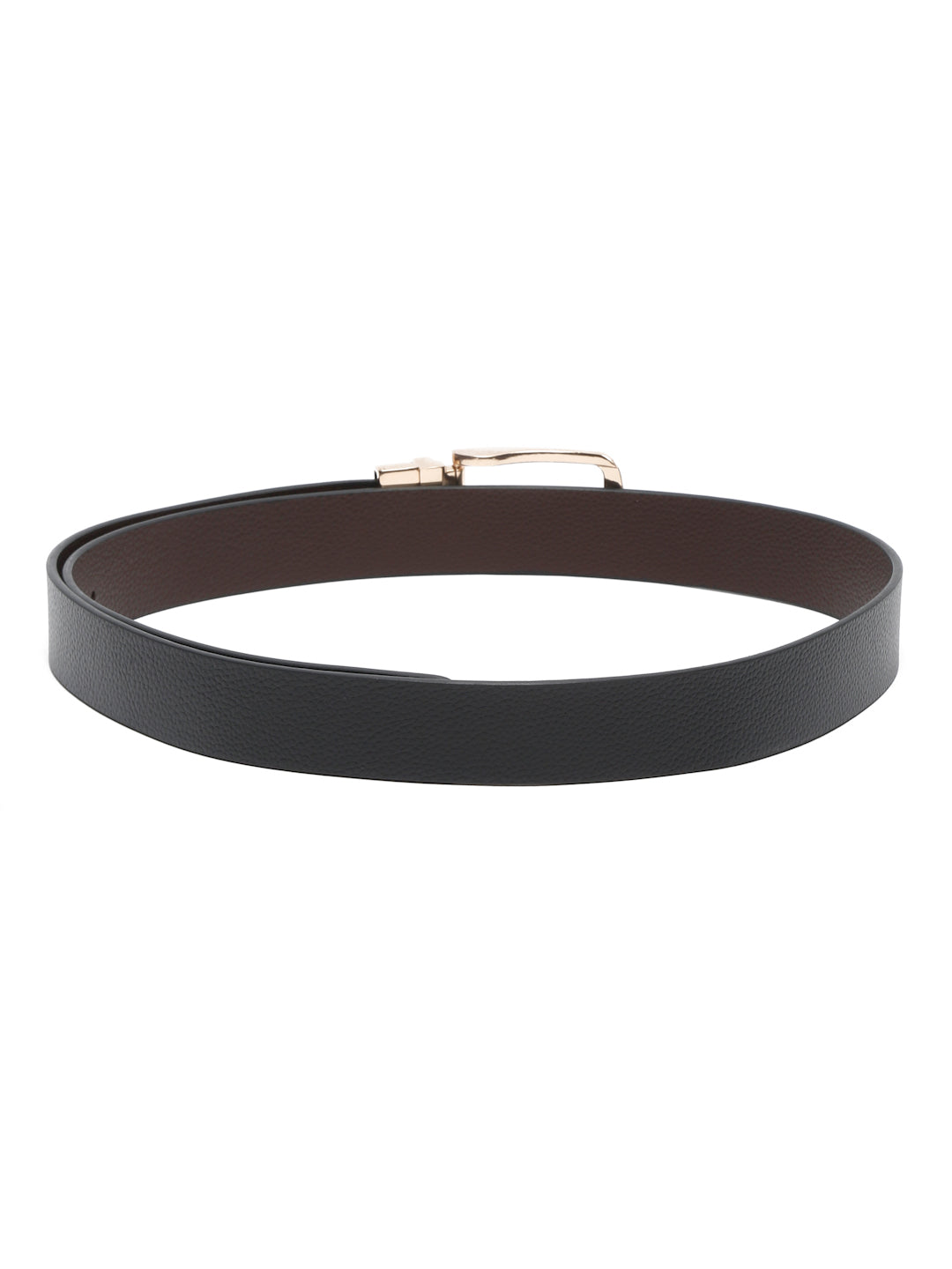 Men's Black & Brown Formal Italian Leather Reversible Belt For Men