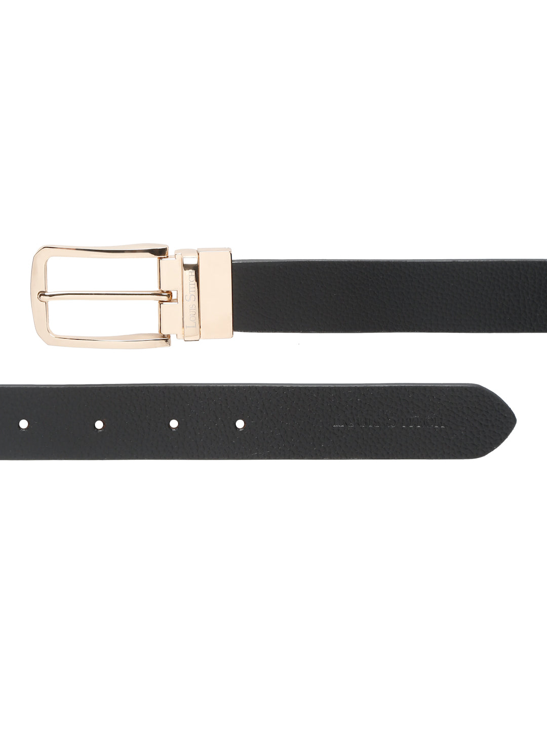 Men's Black & Brown Formal Italian Leather Reversible Belt For Men