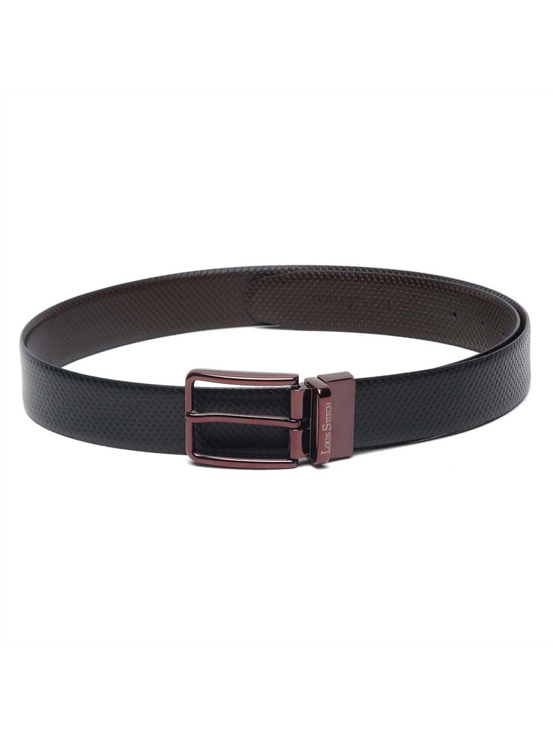 Men'S Black & Brown Formal Italian Leather Reversible Belt For Men