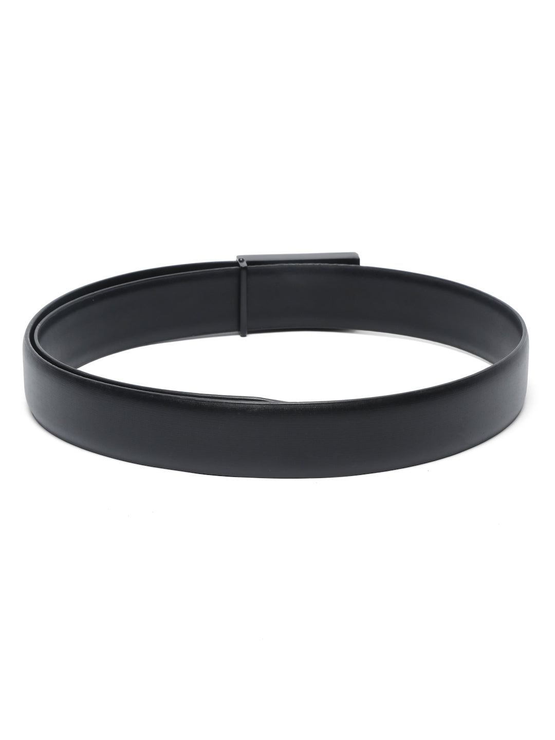 Men's Black Formal Italian Leather Textured Belt For Men