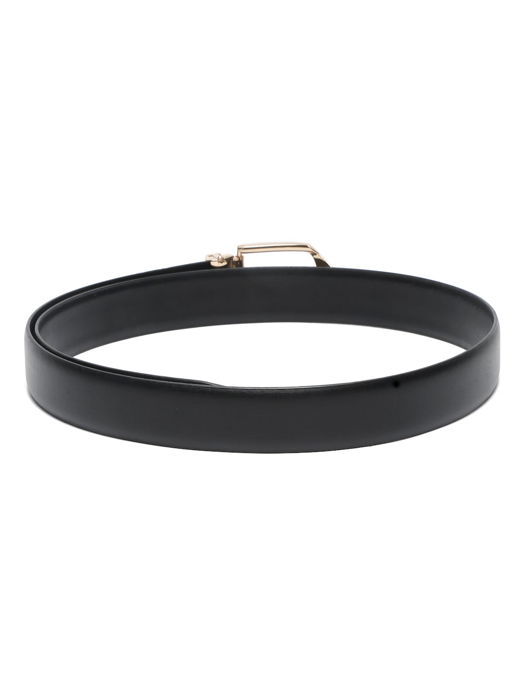 Men's Black Formal Italian Leather Textured Belt For Men