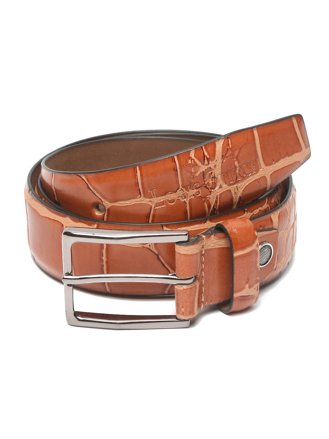 Men's Cigar Brown Casual Italian Leather Belt For Men