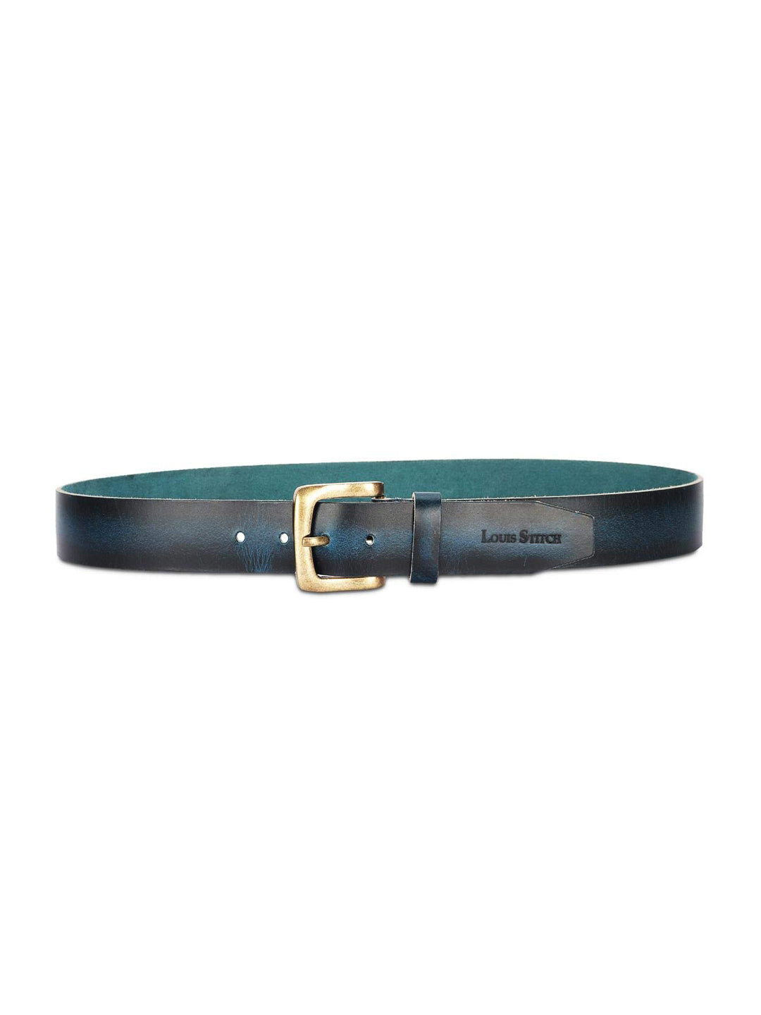 Men's Blue Casual Italian Leather Belt For Men