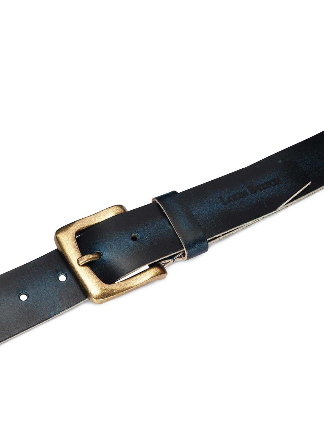 Men's Blue Casual Italian Leather Belt For Men