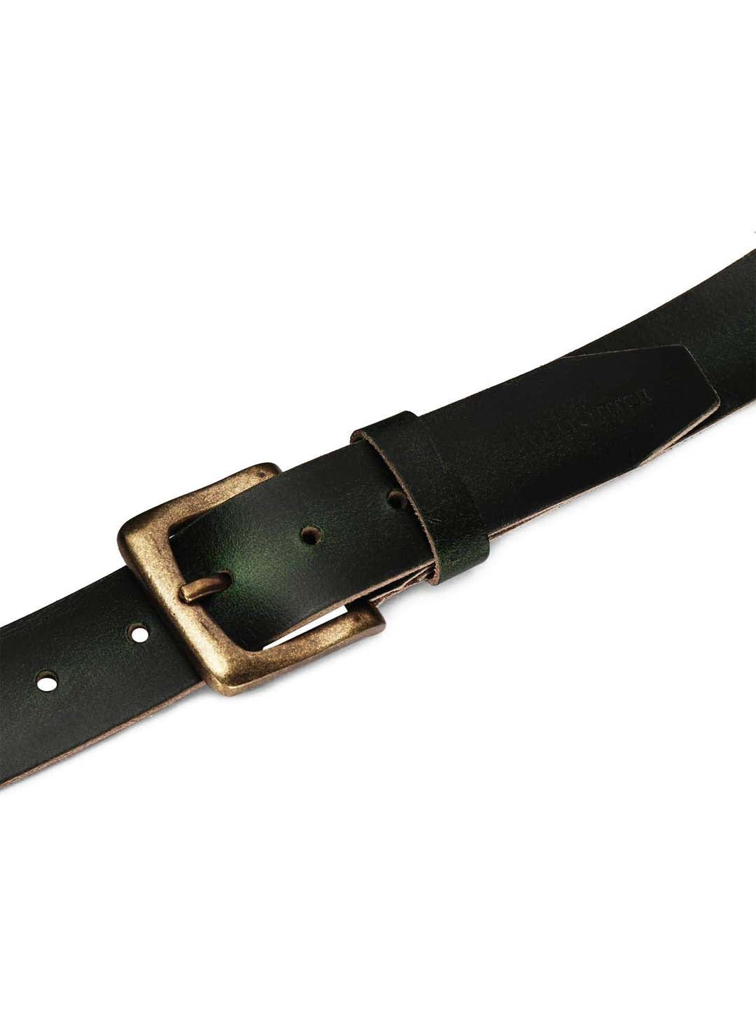 Men's Green Casual Italian Leather Belt For Men