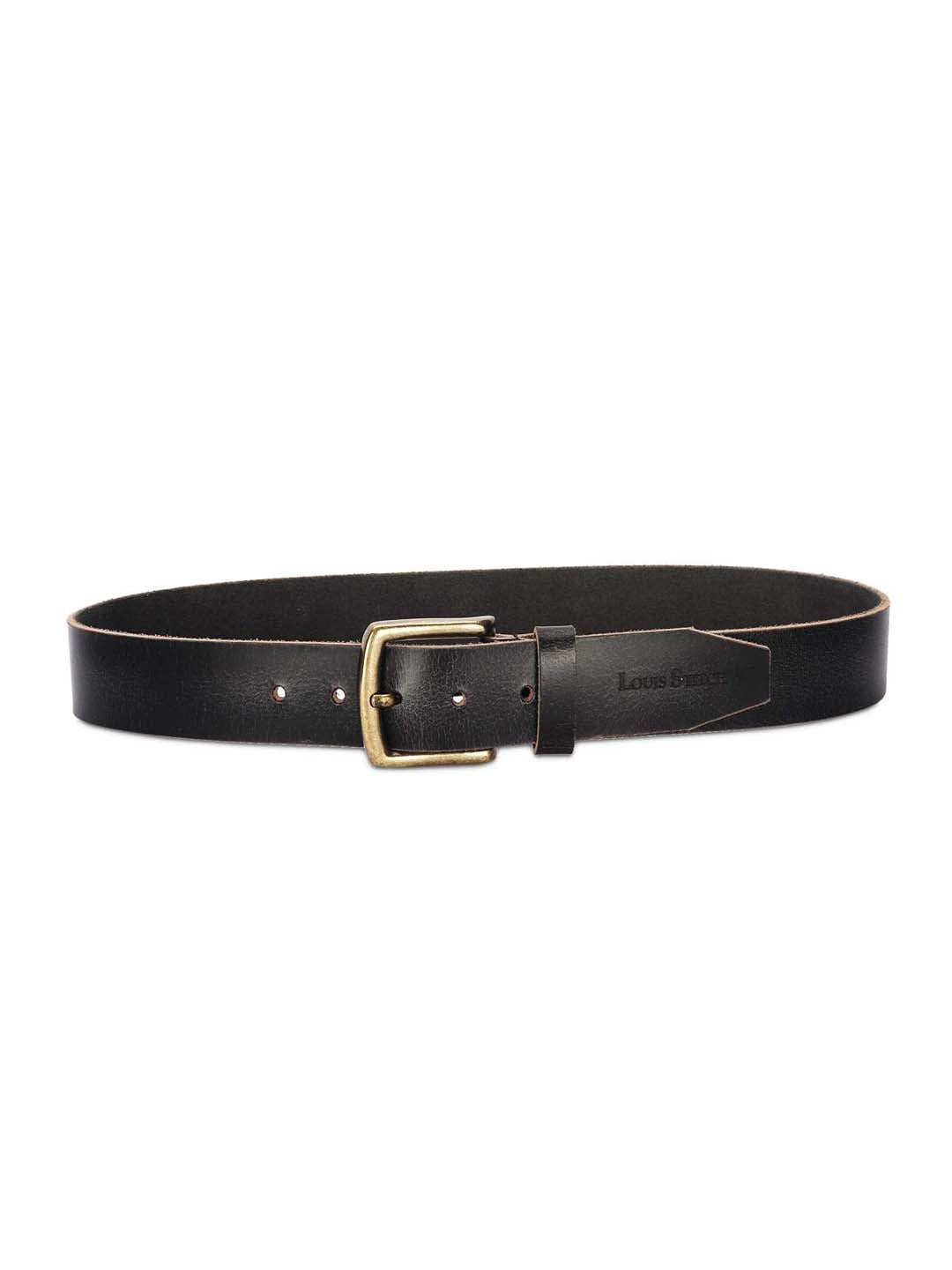 Men's Black Casual Italian Leather Belt For Men