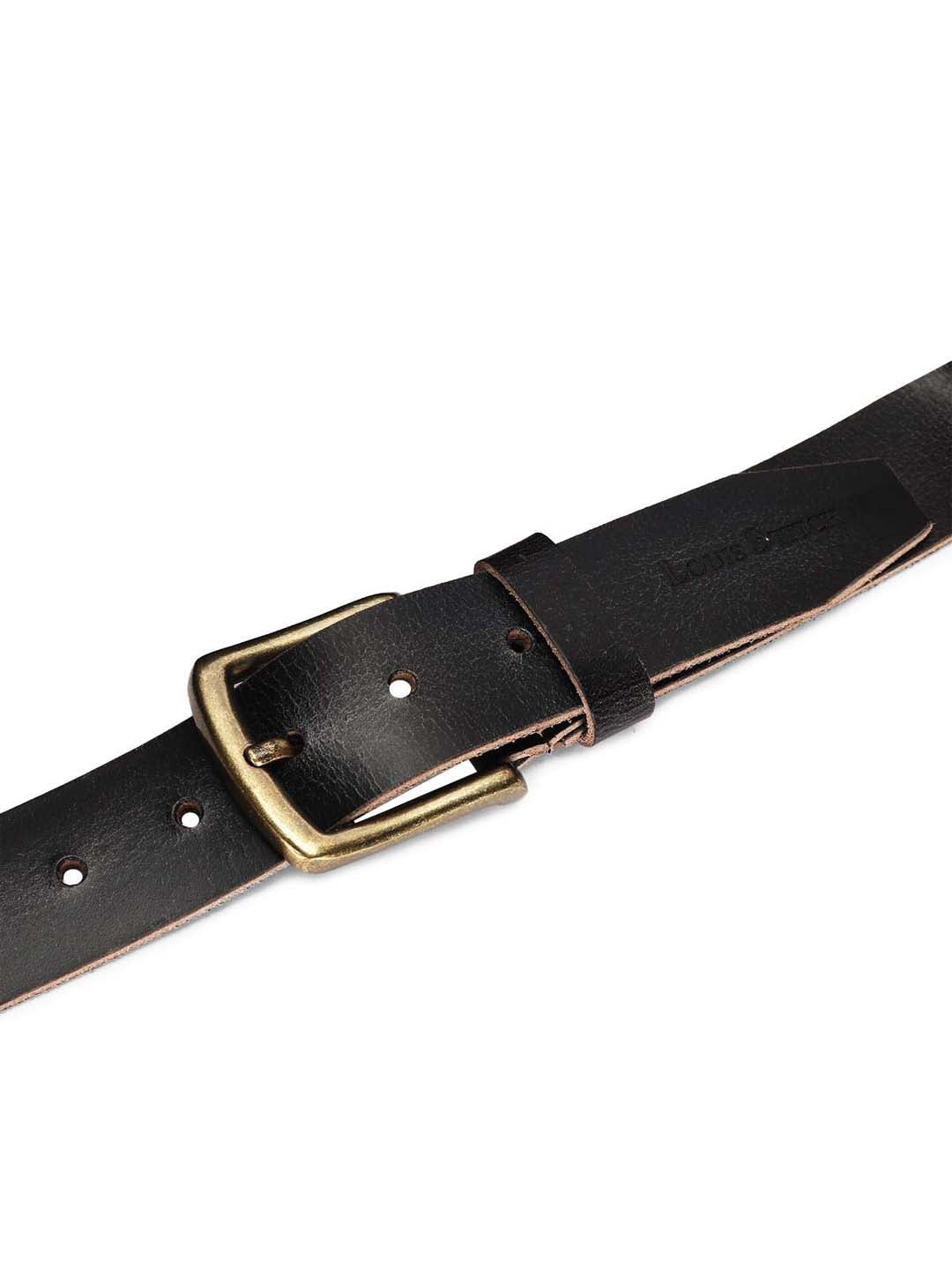 Men's Black Casual Italian Leather Belt For Men