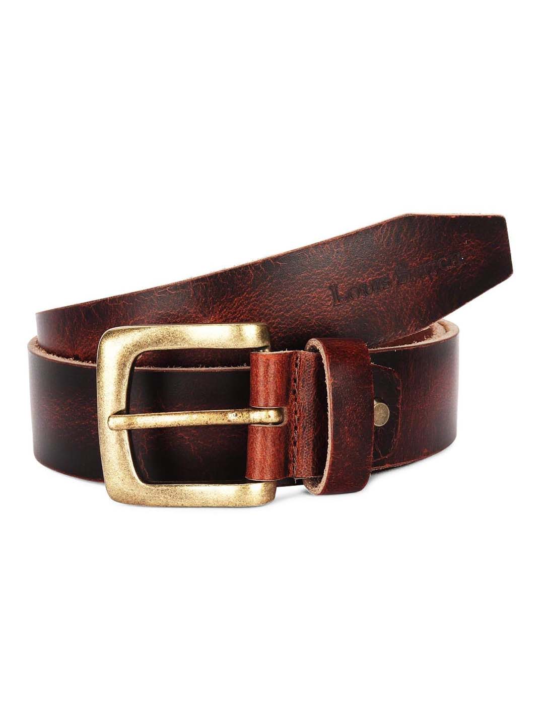 Tan Men's Tan Casual Italian Leather Belt For Men