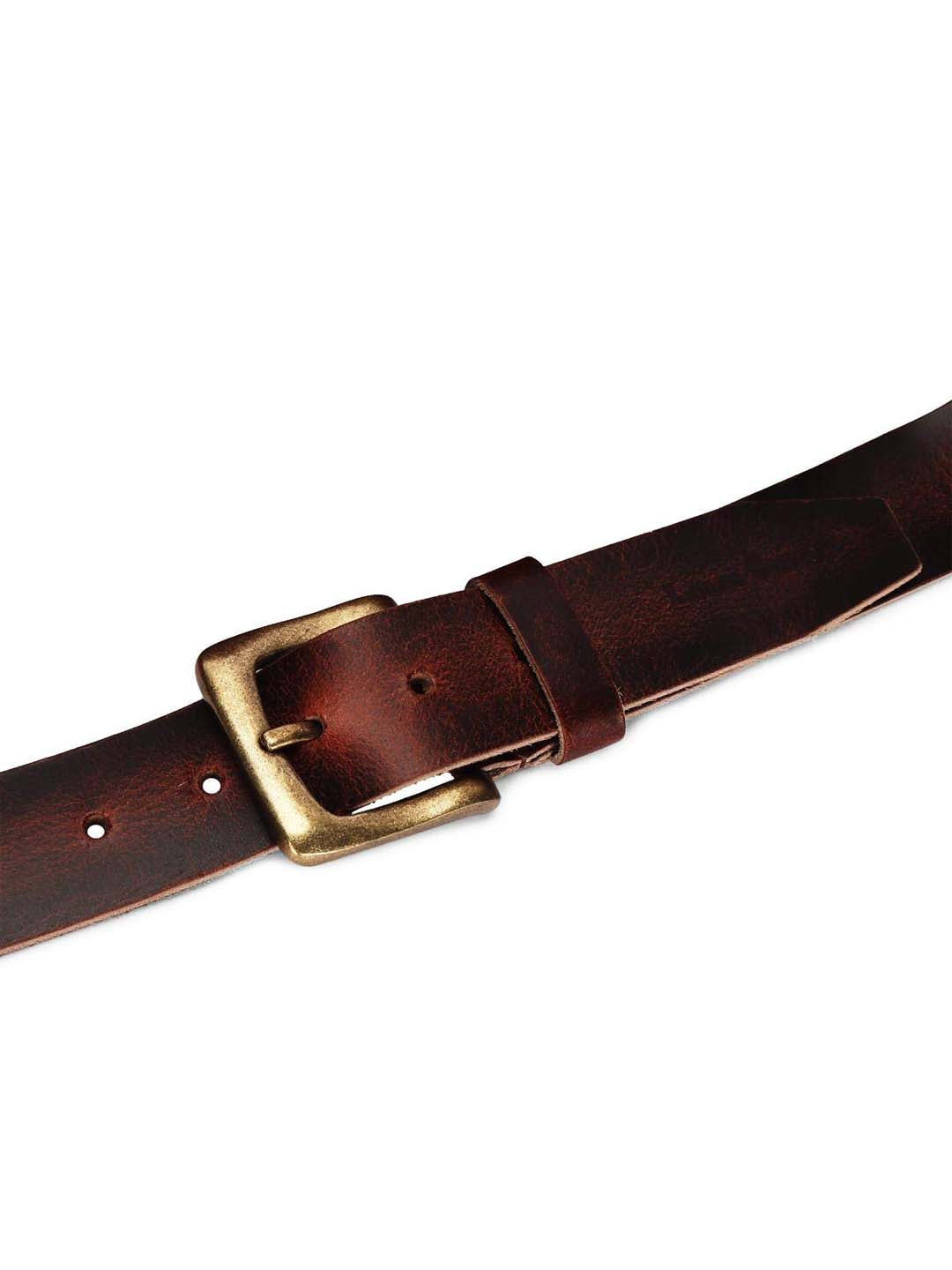 Tan Men's Tan Casual Italian Leather Belt For Men