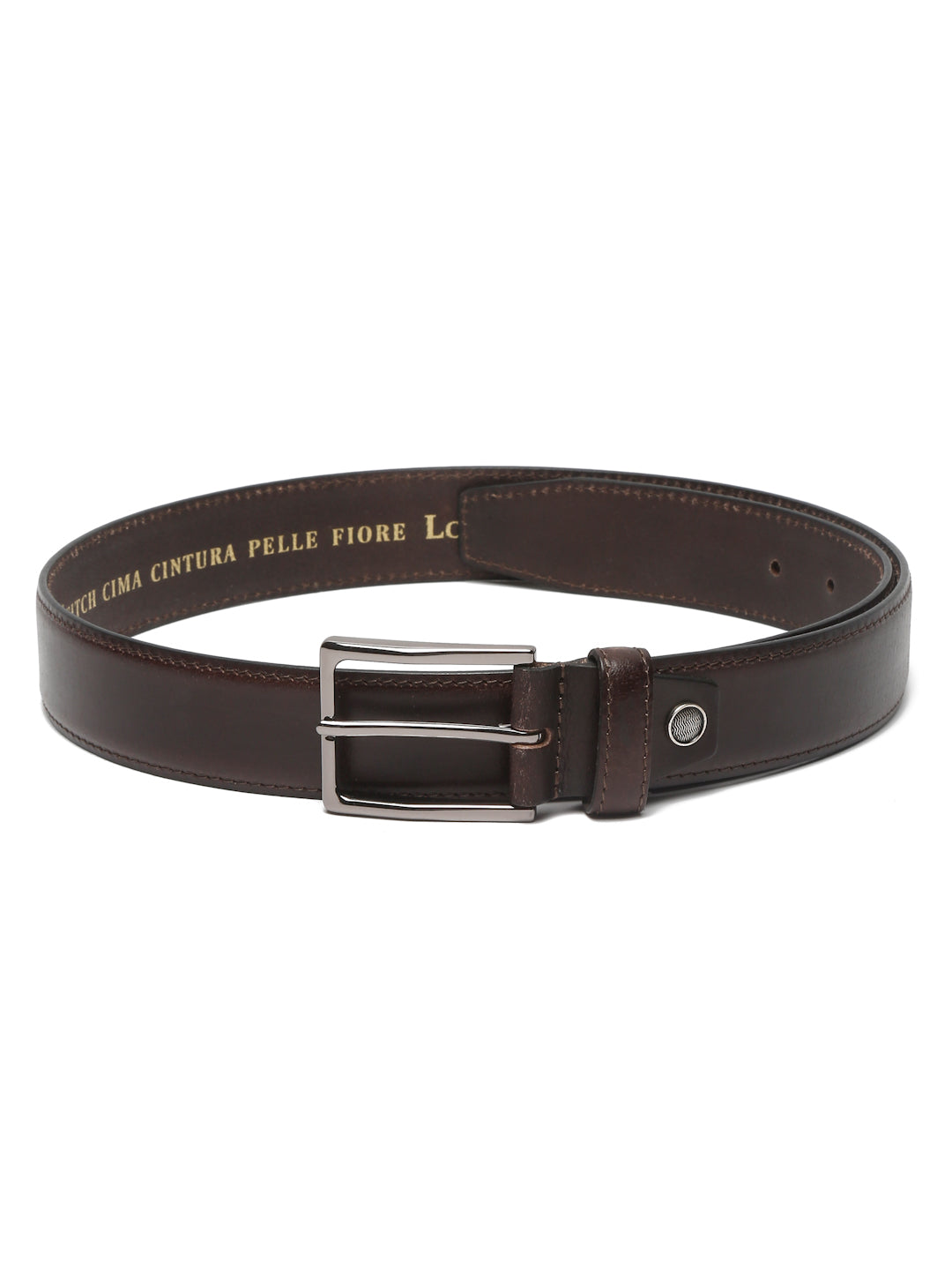 Men's Rust Brown Casual Italian New Buck Leather Belt For Men