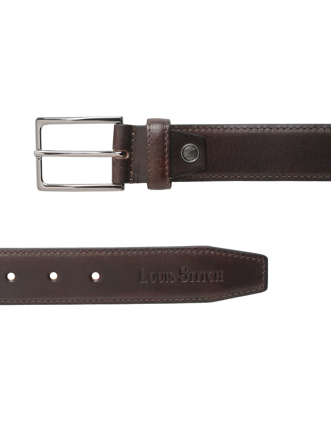 Men's Rust Brown Casual Italian New Buck Leather Belt For Men