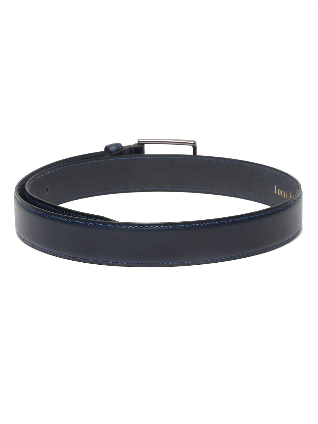 Men's Navy Blue Casual Italian New Buck Leather Belt For Men