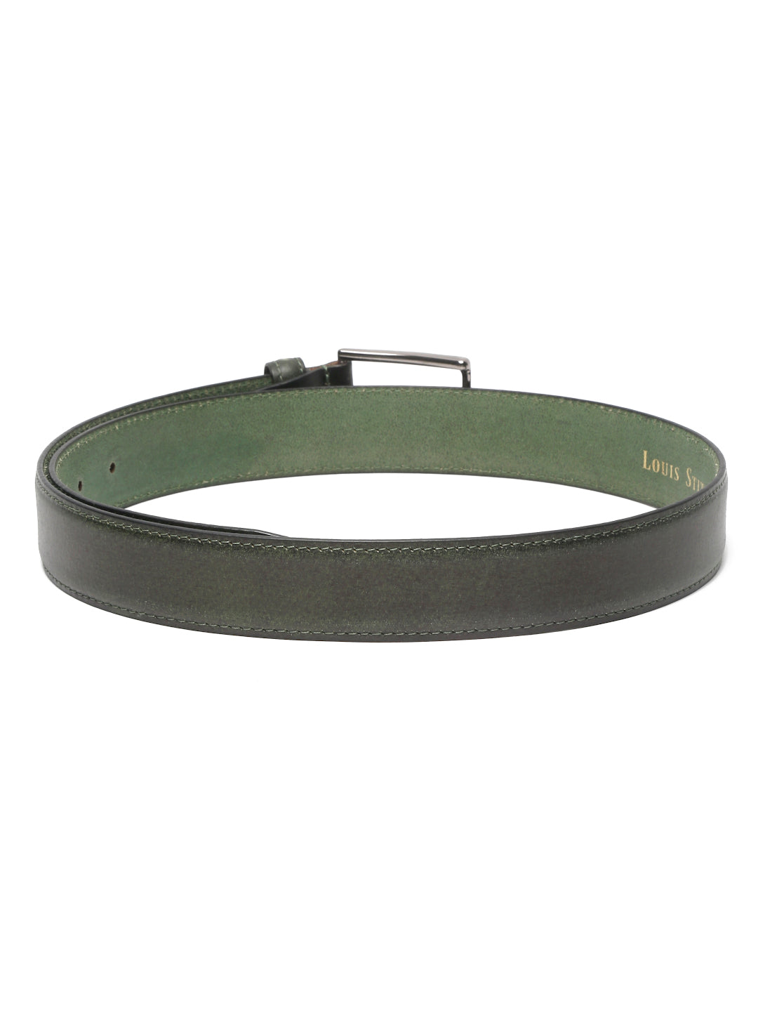 Men's Seaweed Green Casual Italian New Buck Leather Belt For Men