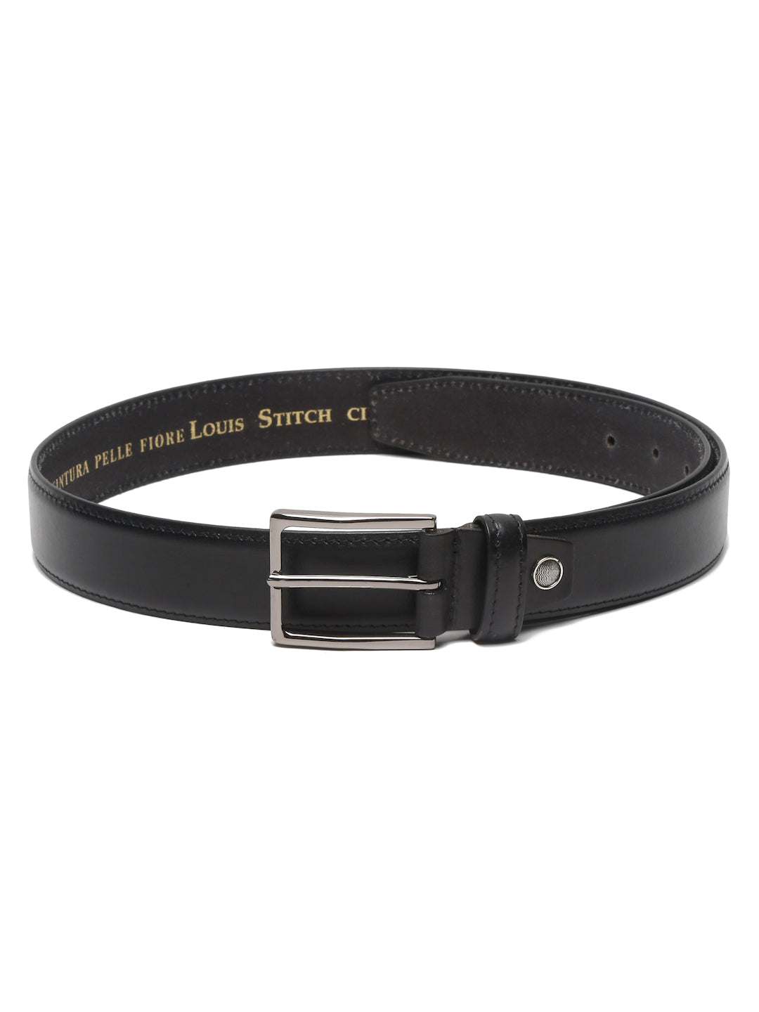 Men's Olive Black Casual Italian New Buck Leather Belt For Men