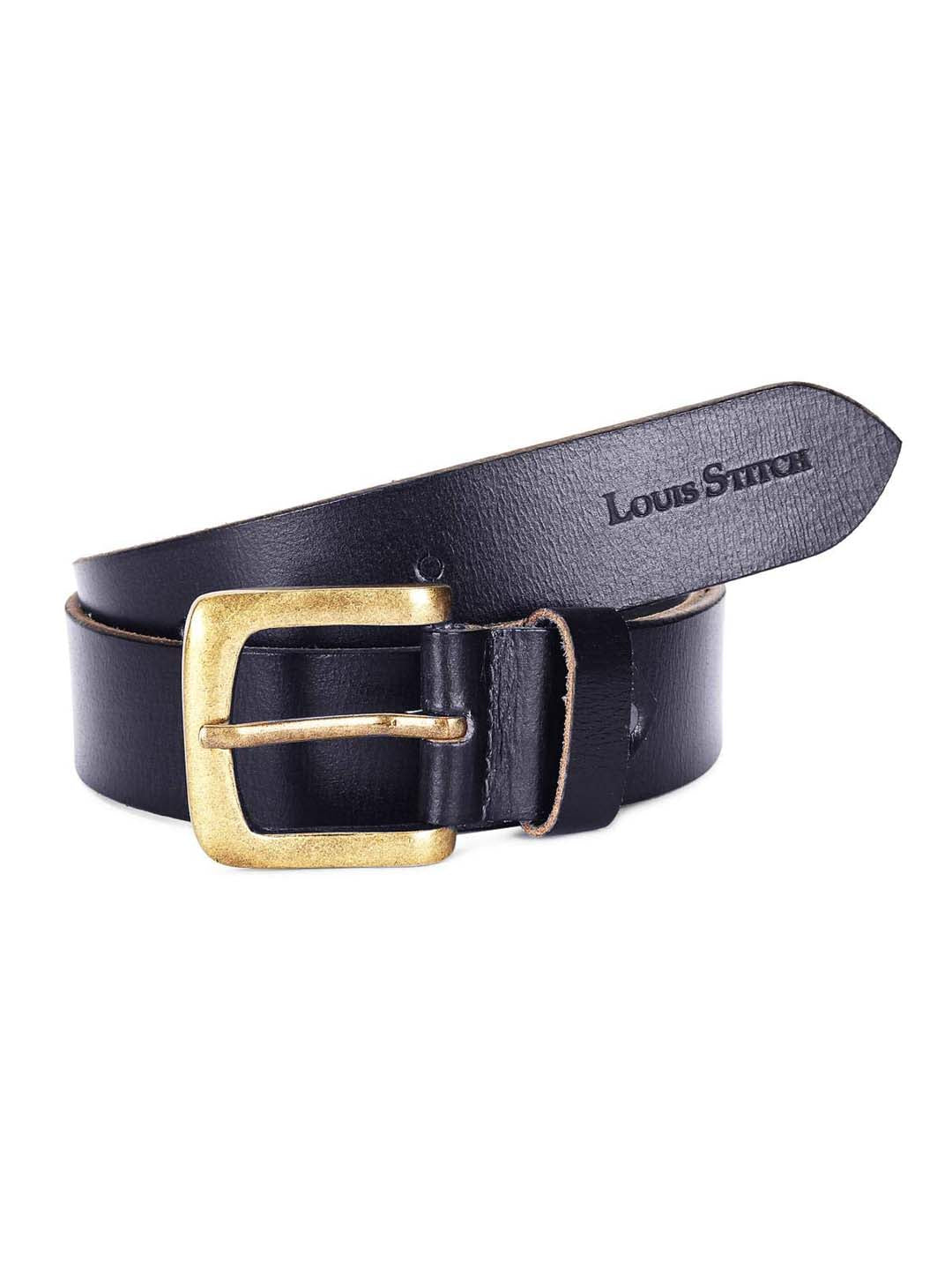 Blue Men's Blue Casual Italian Leather Belt For Men