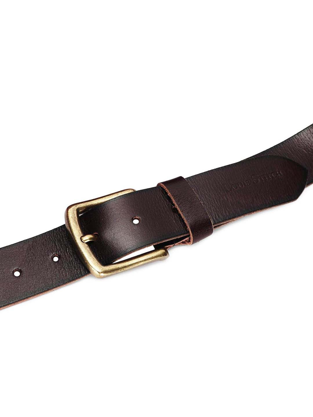 Maroon Men's Rosewood Casual Italian Leather Belt For Men