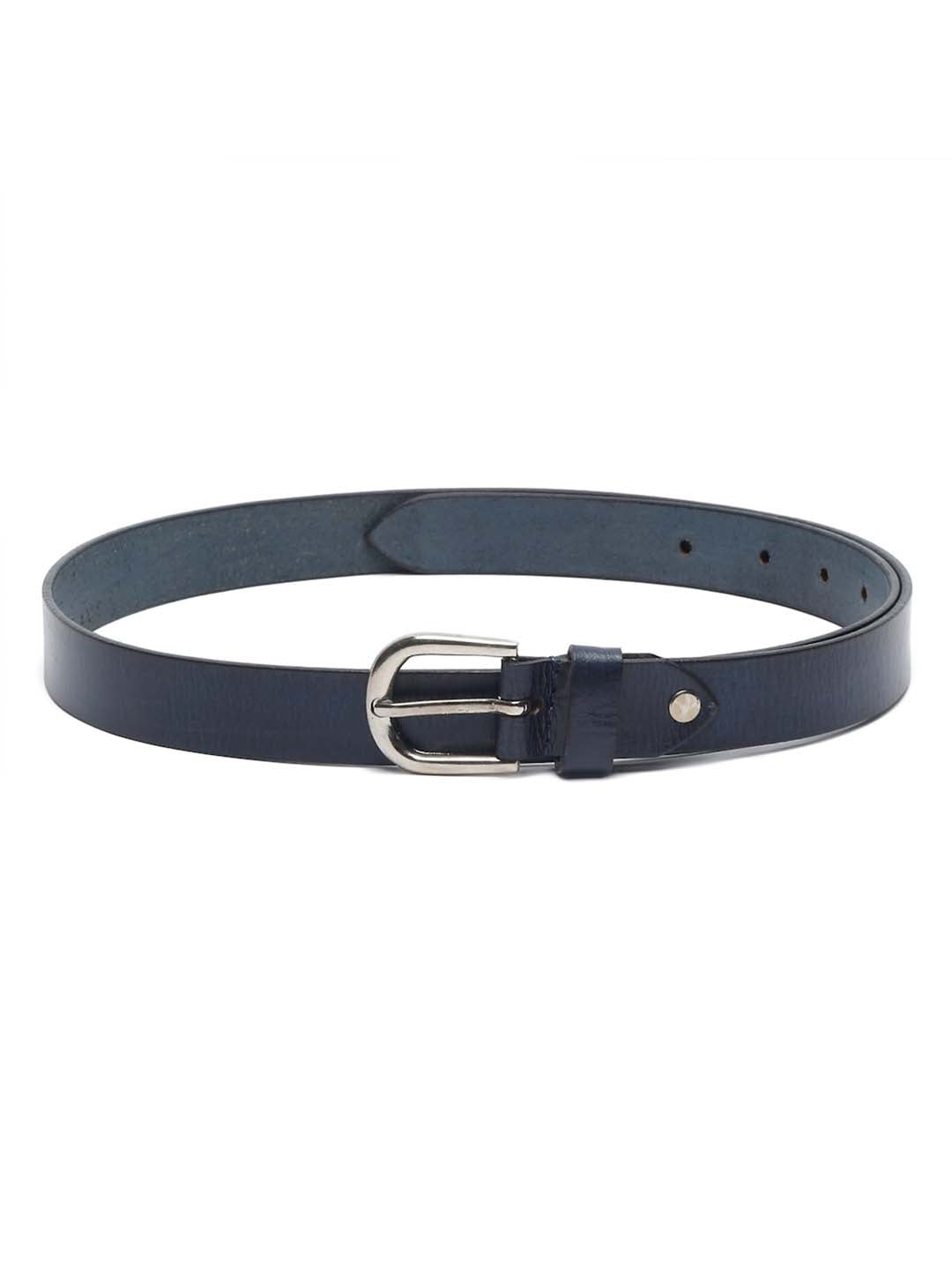 Men's Blue Casual Italian Leather Belt For Men