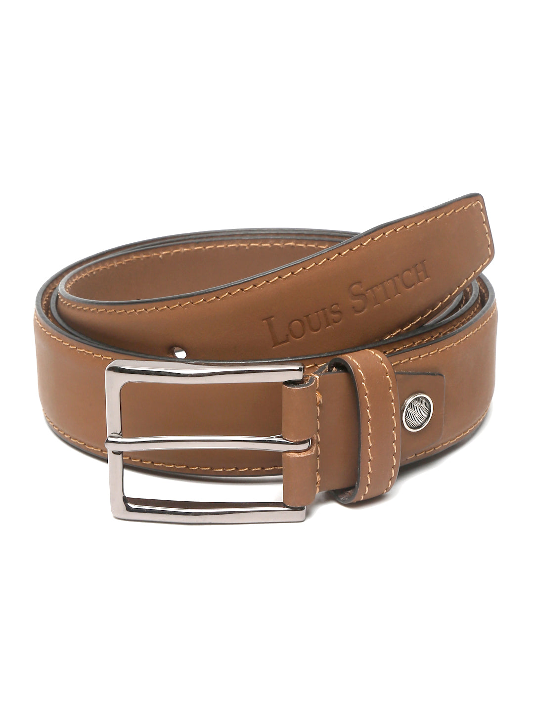 Men's Cigar Brown Casual Italian New Buck Leather Belt For Men