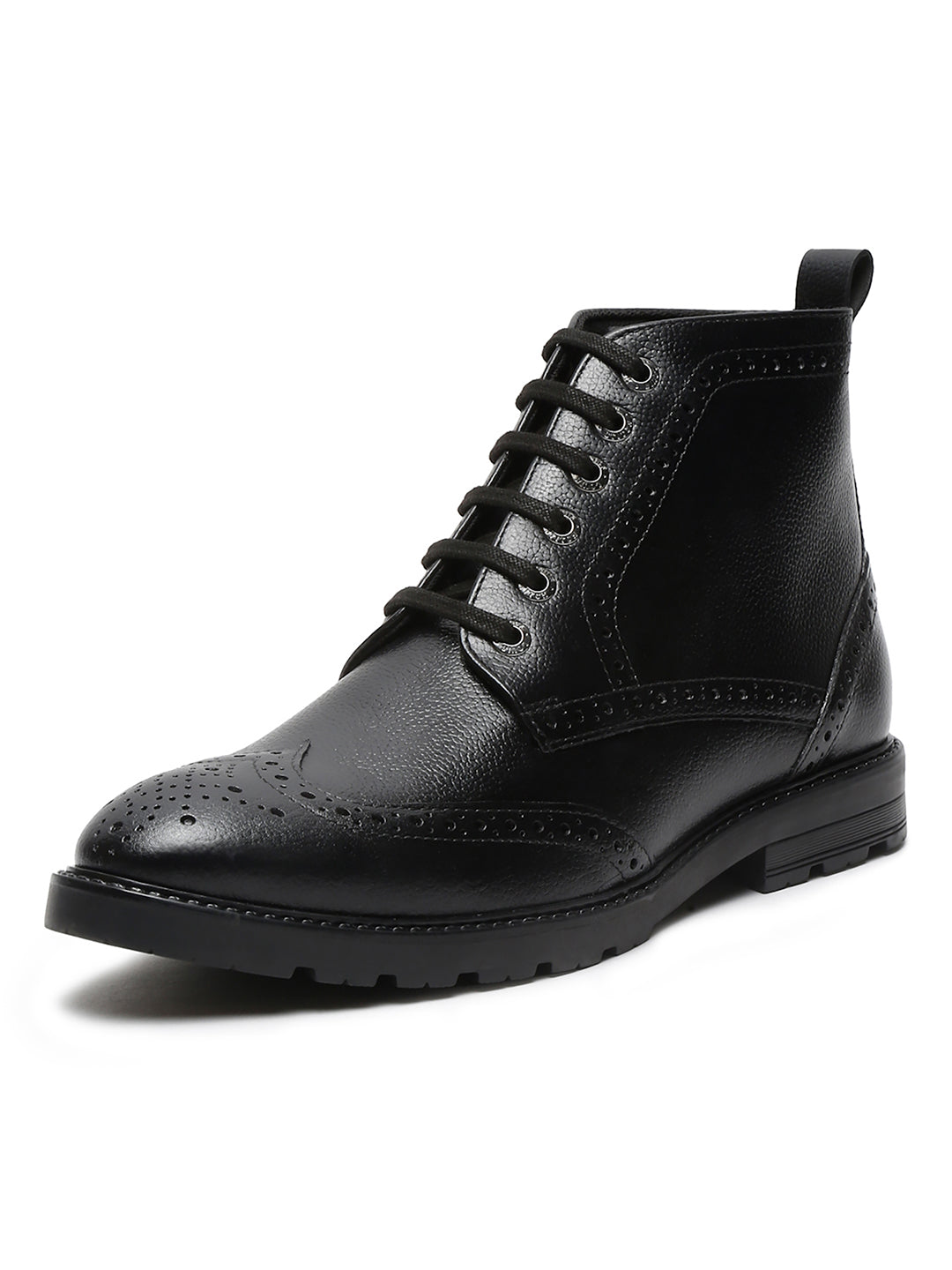 Handcrafted Italian Leather High Ankle Chukka Brogue Boots