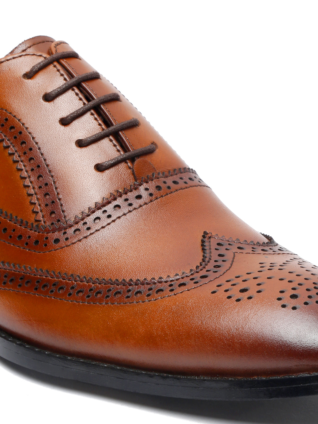 Tan Men's Premium Italian Leather Handcrafted Tan Brogue Shoes