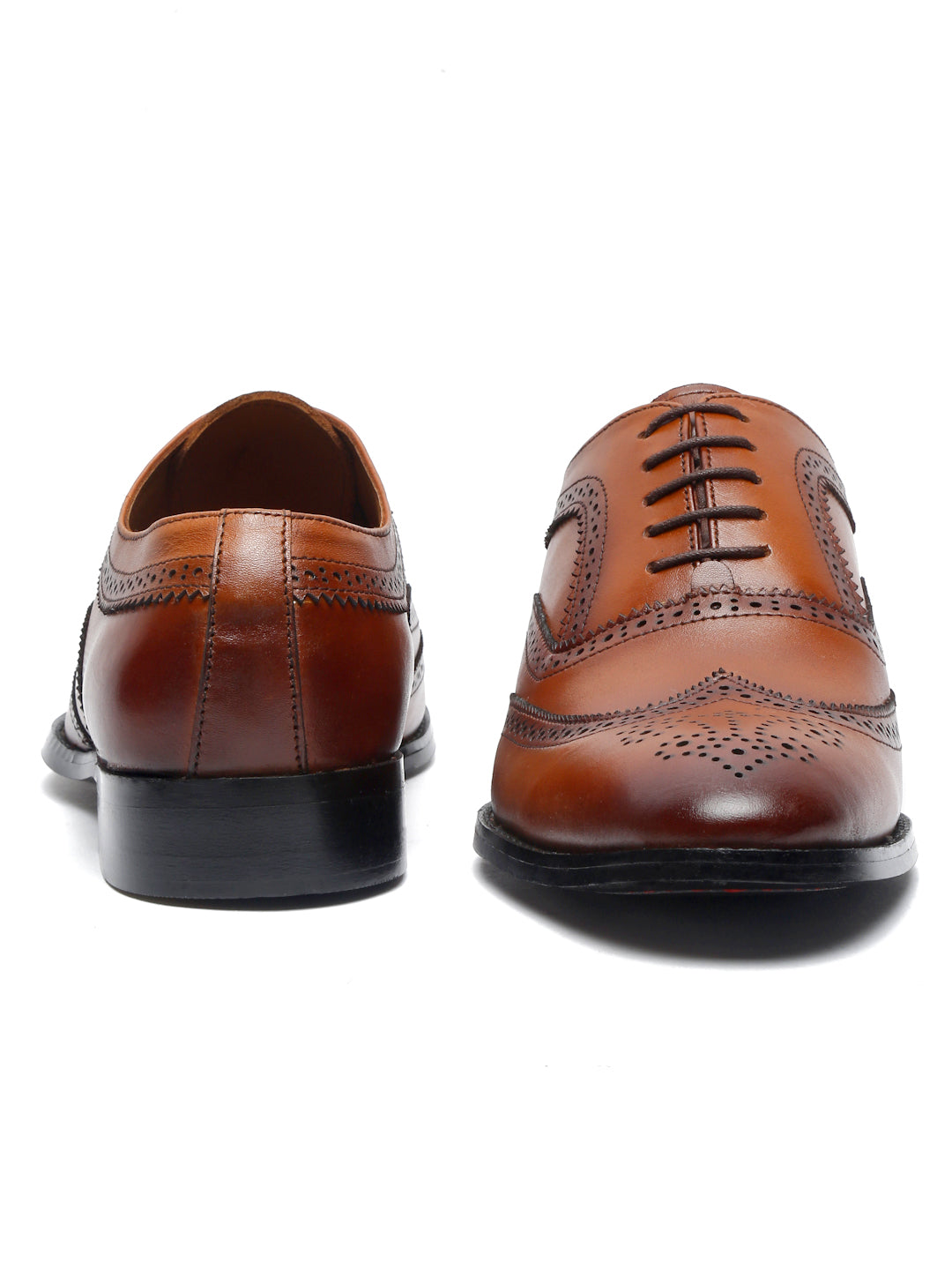 Tan Men's Premium Italian Leather Handcrafted Tan Brogue Shoes