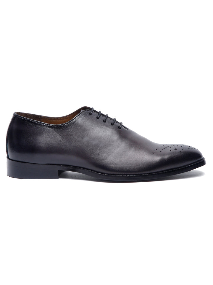 Ash Grey Men's Premium Italian Leather Wholecut Shoe