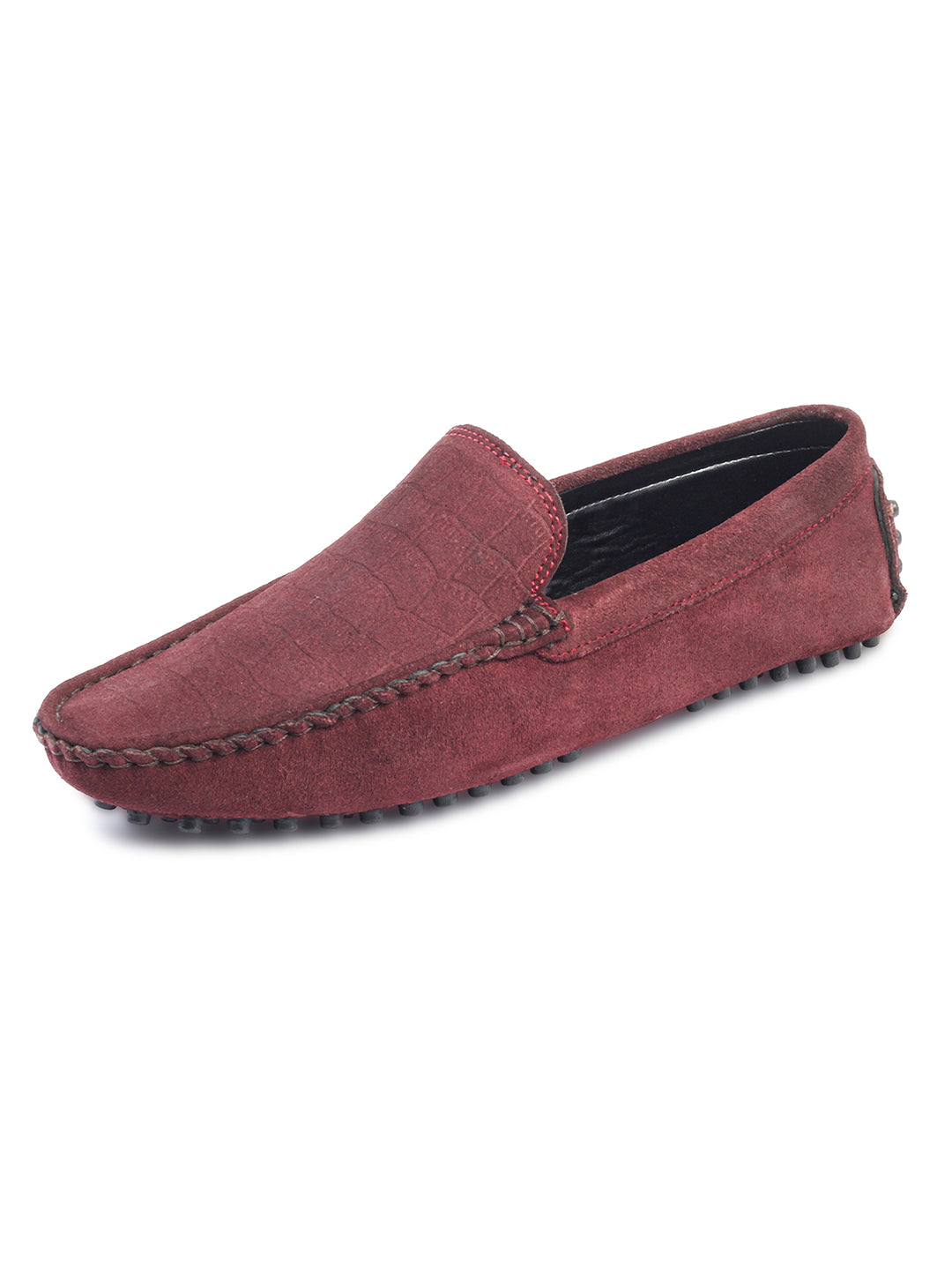 Rosewood Handmade Italian Suede Leather Penny Loafers