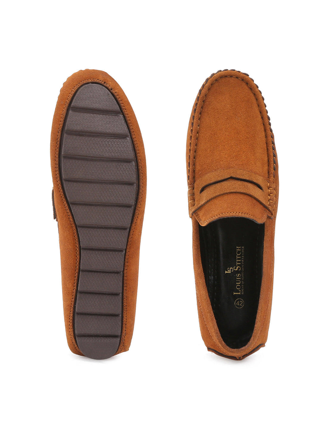 Handmade Italian Suede Leather Penny Loafers