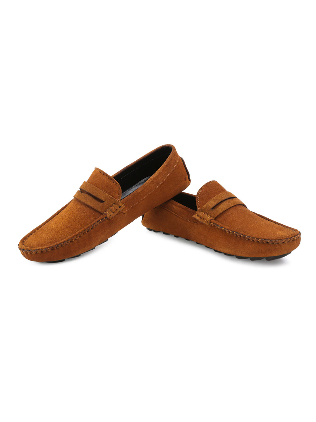 Handmade Italian Suede Leather Penny Loafers