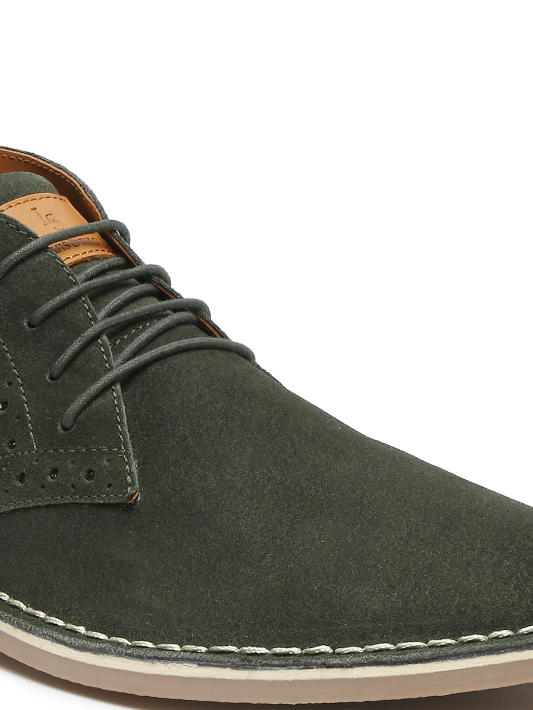 Moss Green Italian Suede Leather British Stitch Down Brogue Chukka Boots