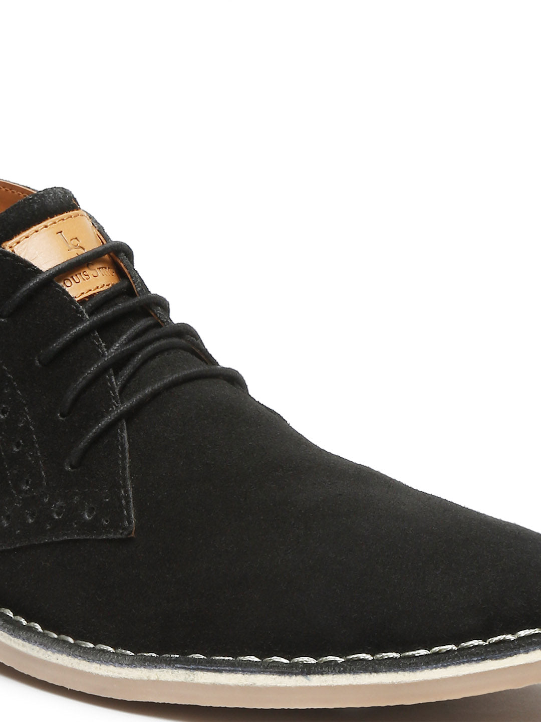 Obsidian Black Italian Suede Leather British Stitch Down Brogue Chukka Boots