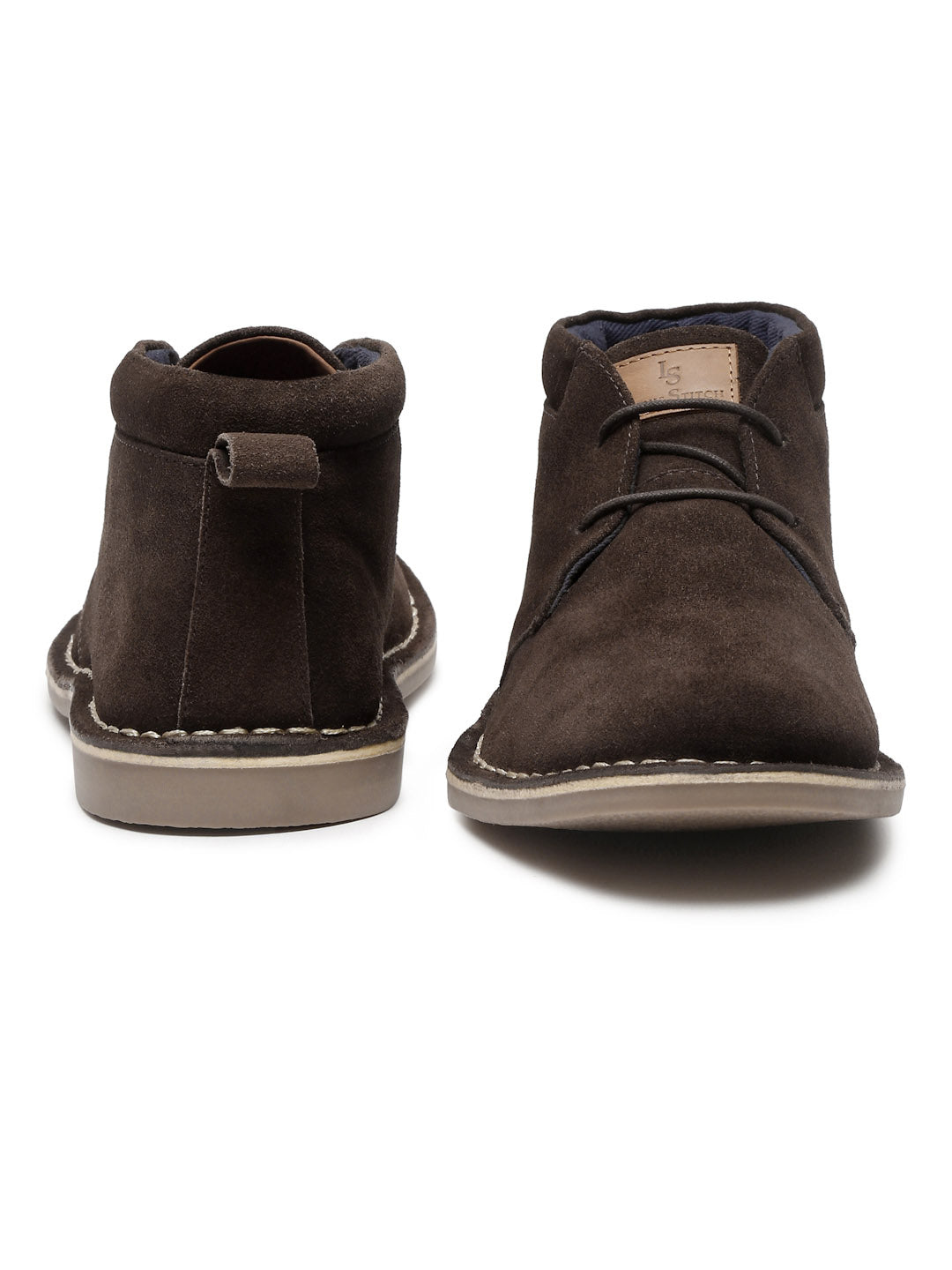 Bistre Brown Italian Suede Leather British Stitch Down Chukka Boots