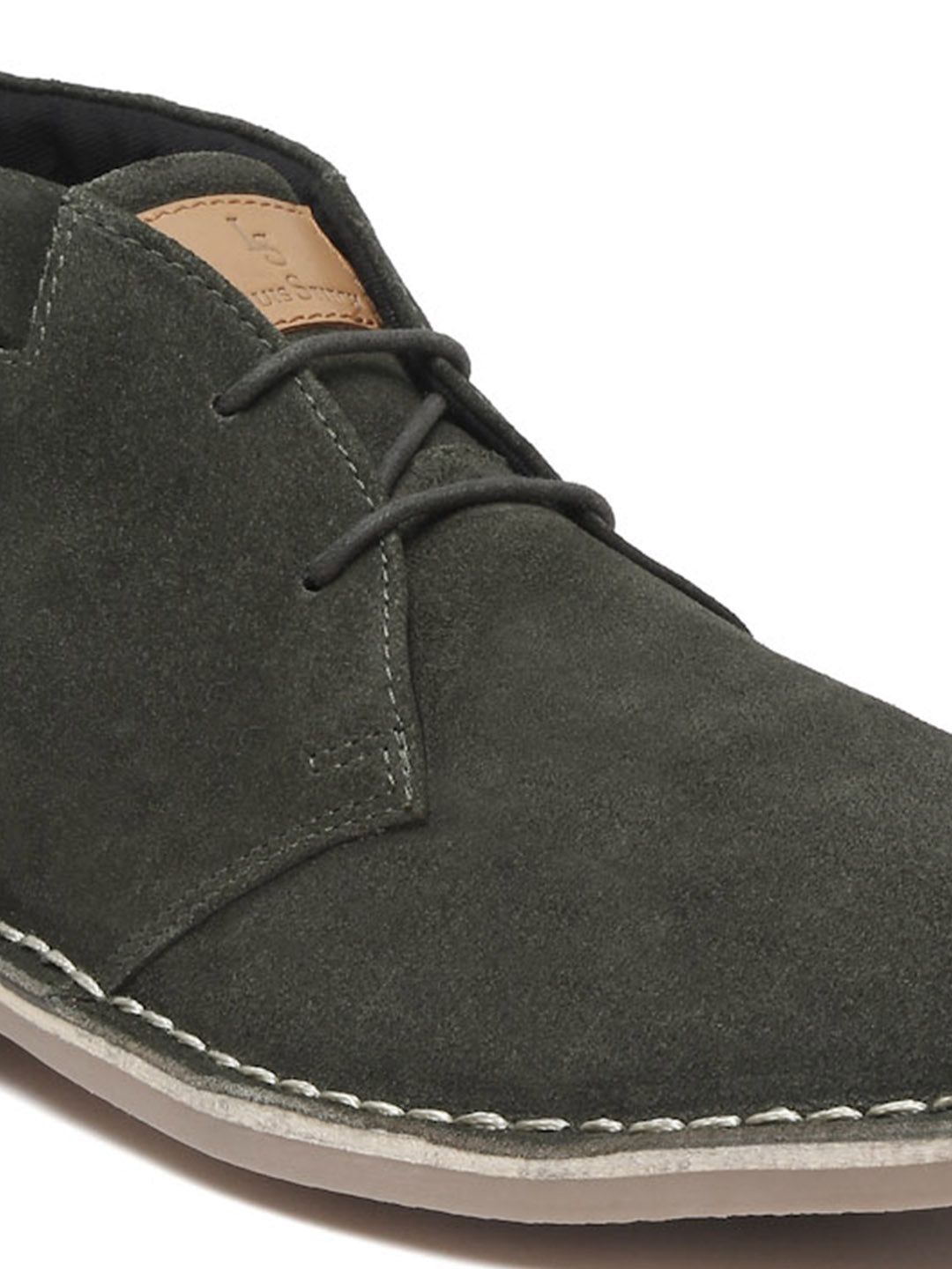 Moss Green Italian Suede Leather British Stitch Down Chukka Boots