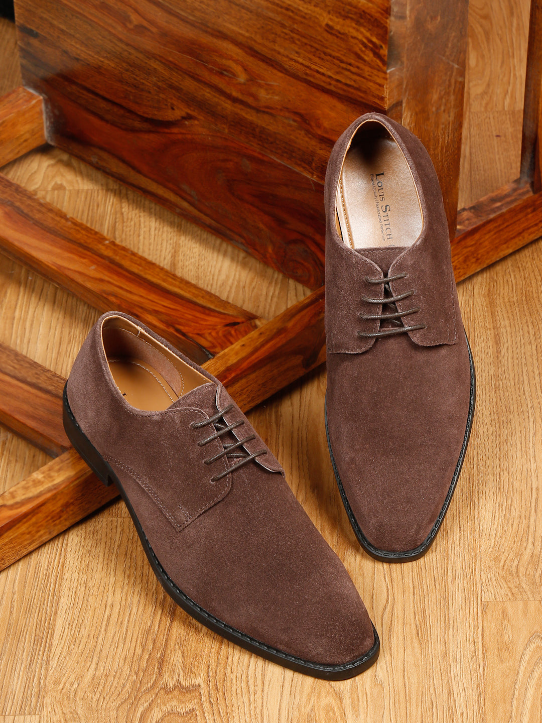Buy Olive Green Italian Suede Leather Shoes Laceup British Style Handcrafted Casual Shoe for Men Louis Stitch