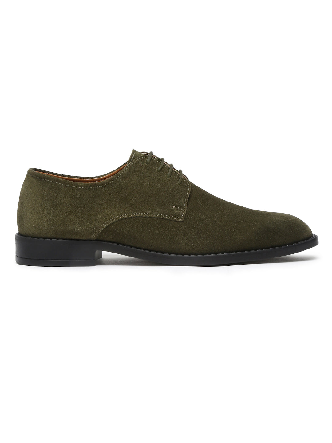 Seaweed Green Italian Suede Leather Shoes Laceup British Style Handcrafted Casual Shoe for Men