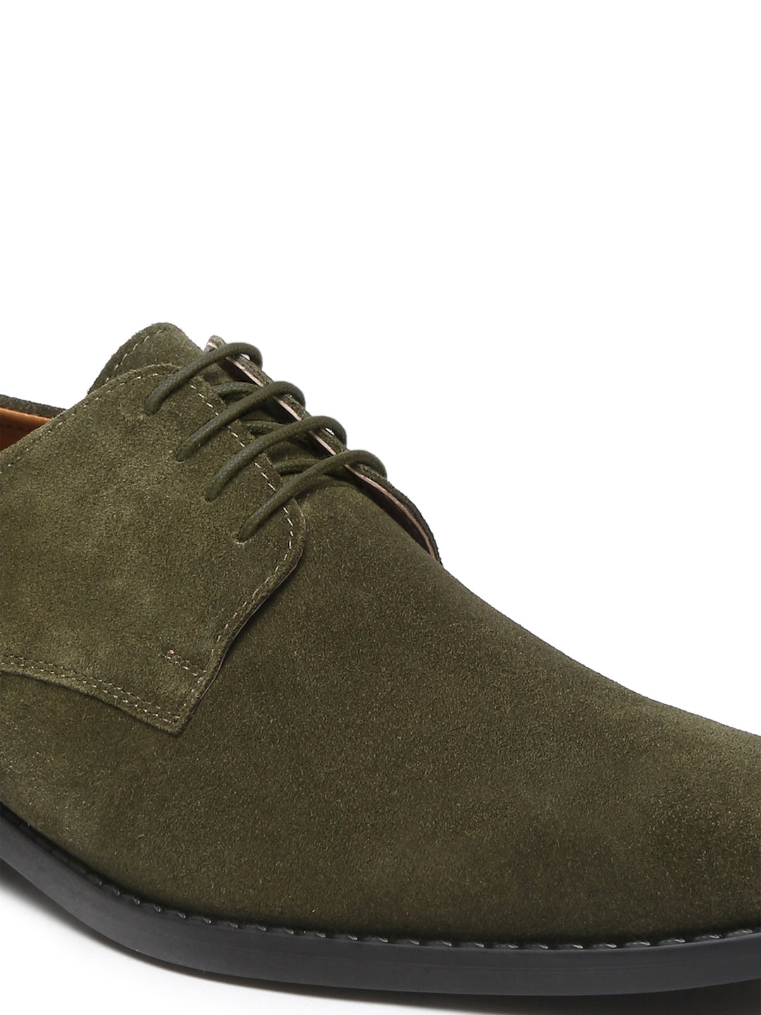 Seaweed Green Italian Suede Leather Shoes Laceup British Style Handcrafted Casual Shoe for Men