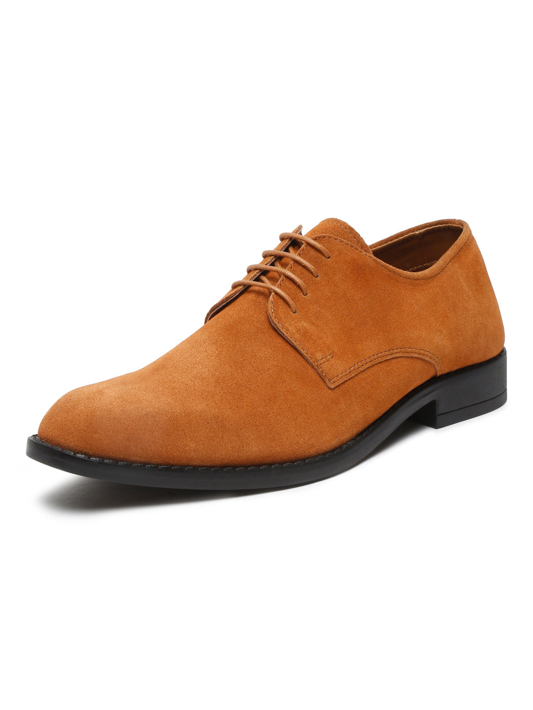 Russet Tan Italian Suede Leather Shoes Laceup British Style Handcrafted Casual Shoe for Men