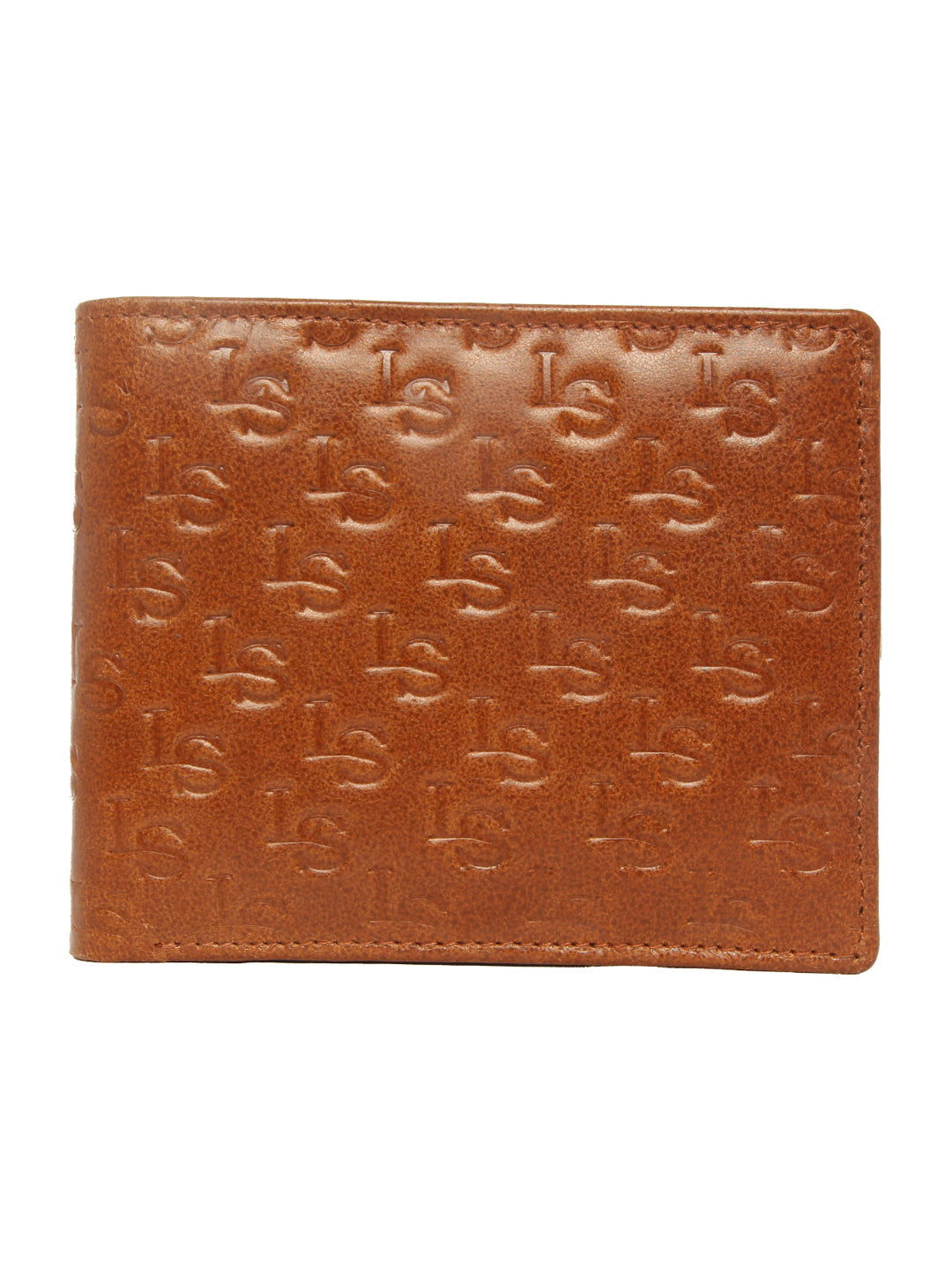 Embossed Ochre Tan Leather Wallet RFID Blocking Italian Leather Wallet