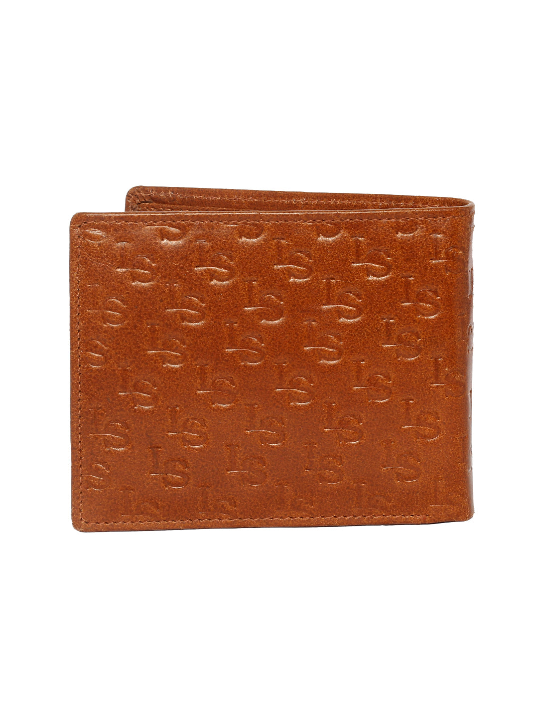 Embossed Ochre Tan Leather Wallet RFID Blocking Italian Leather Wallet