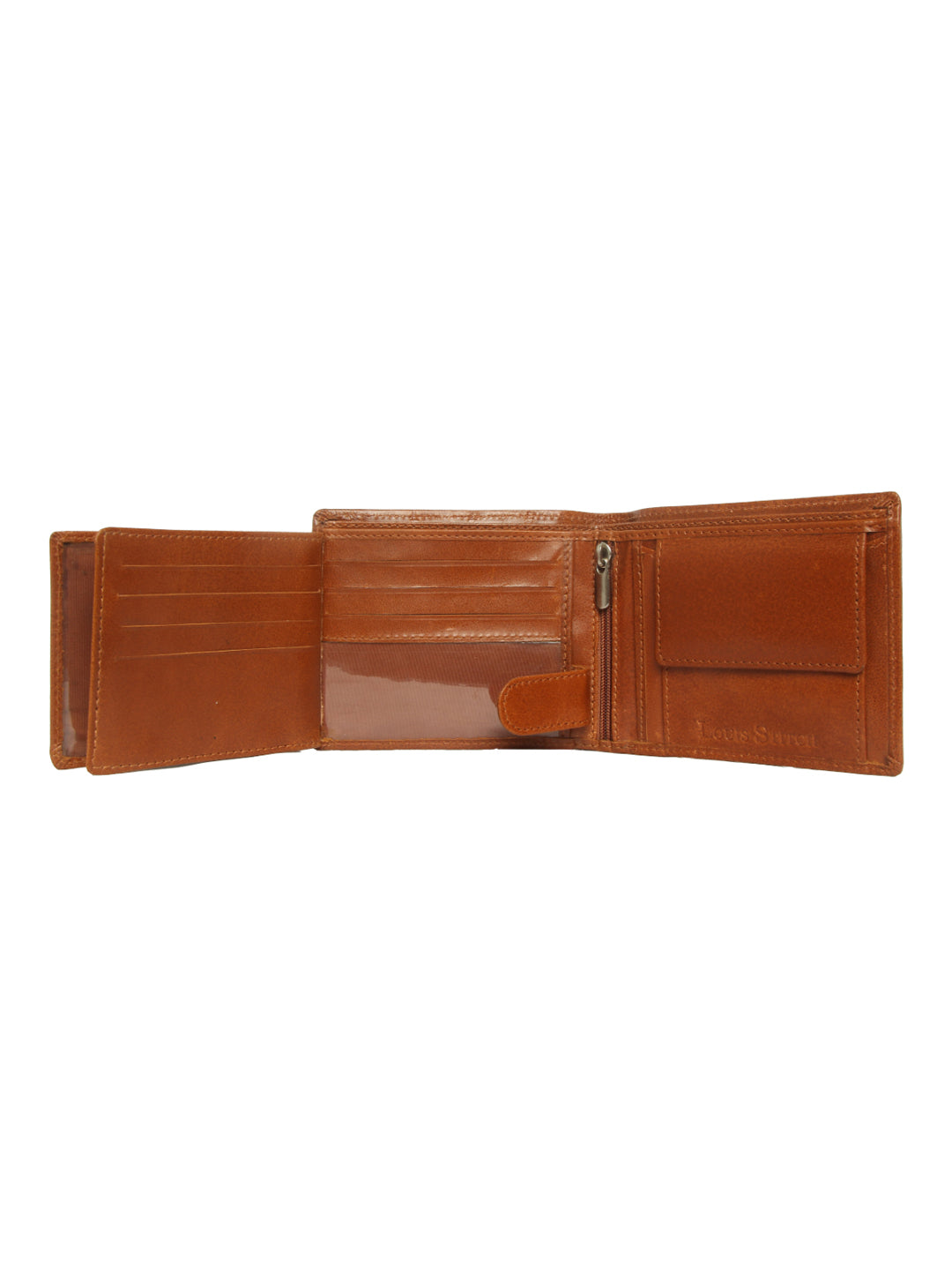 Embossed Ochre Tan Leather Wallet RFID Blocking Italian Leather Wallet