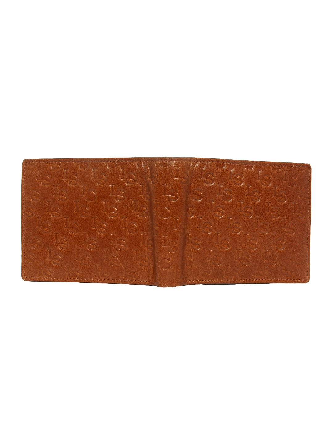 Embossed Ochre Tan Leather Wallet RFID Blocking Italian Leather Wallet