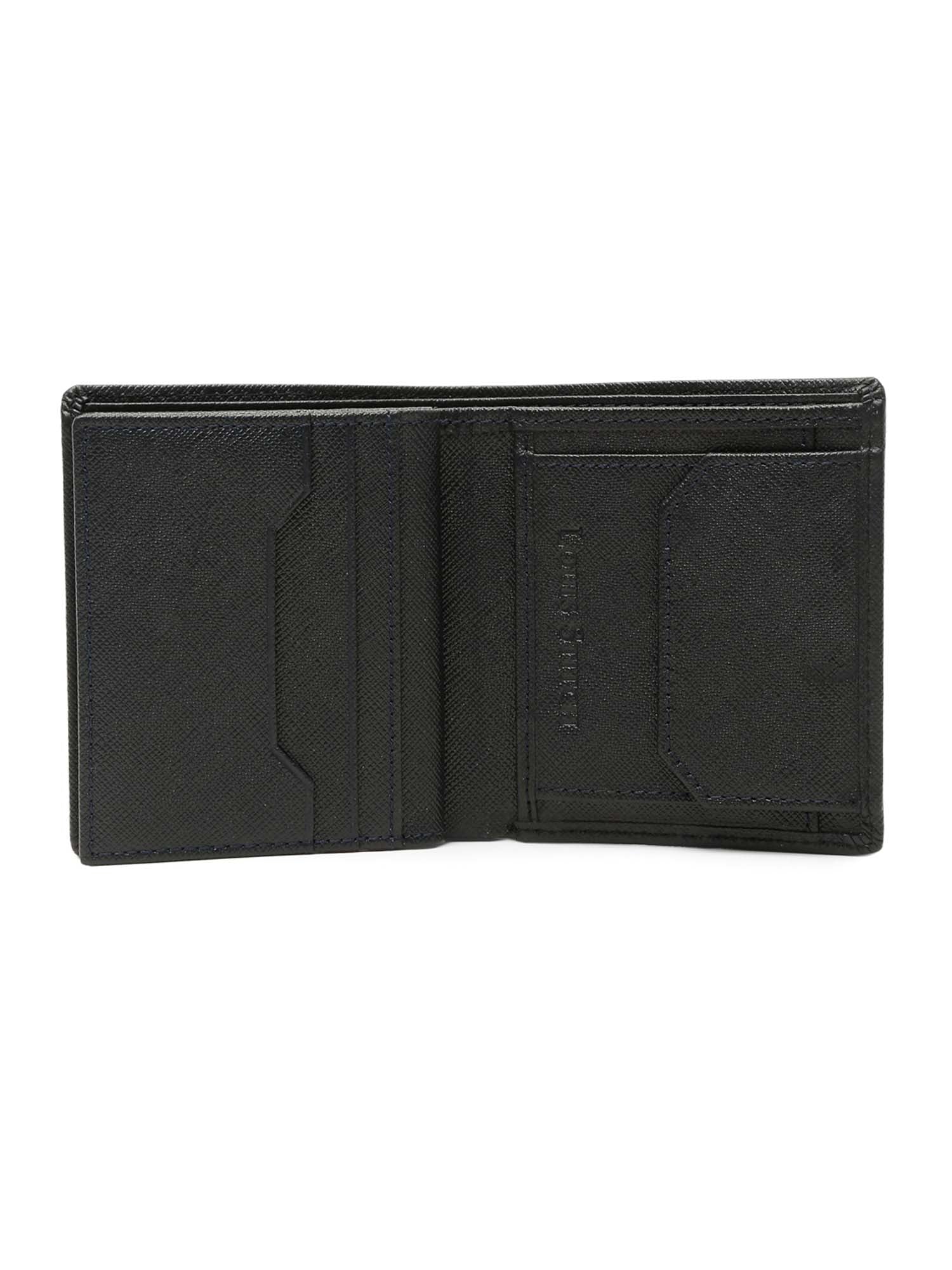 Federal Blue Italian Saffiano Leather RFID Wallet