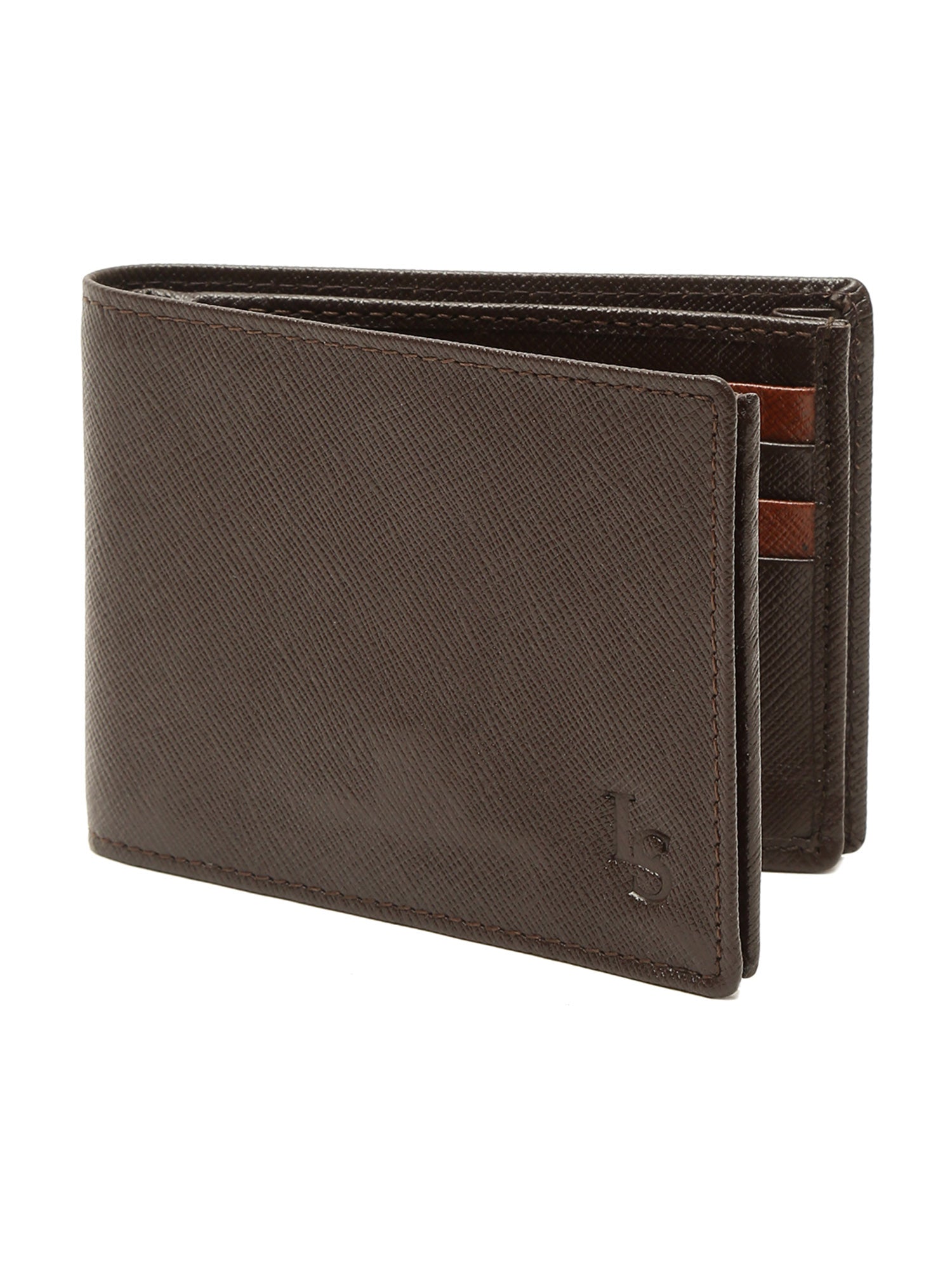 Bistre Brown Italian Saffiano Leather RFID Slim Wallet