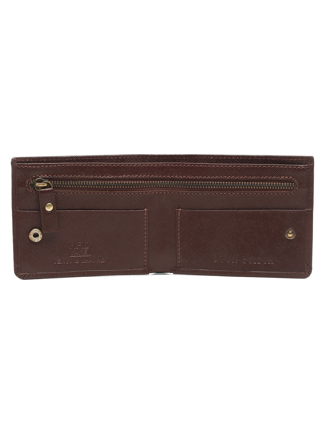 Rosewood Italian Saffiano Leather Zipper Wallet