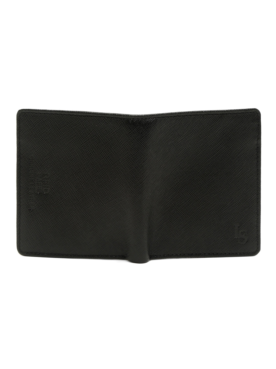 Jet Black Italian Saffiano Leather Wallet Note Case