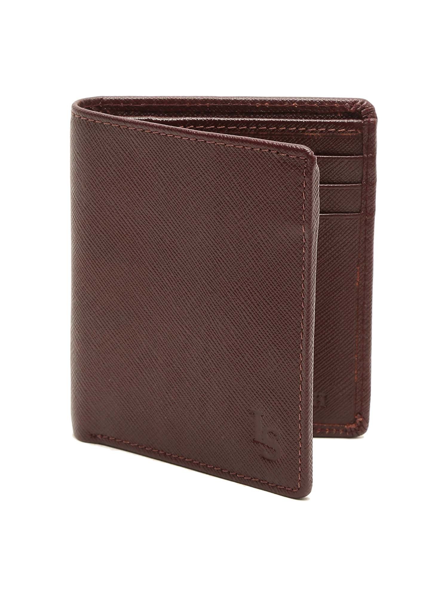 Rosewood Italian Saffiano Leather RFID Slim Wallet