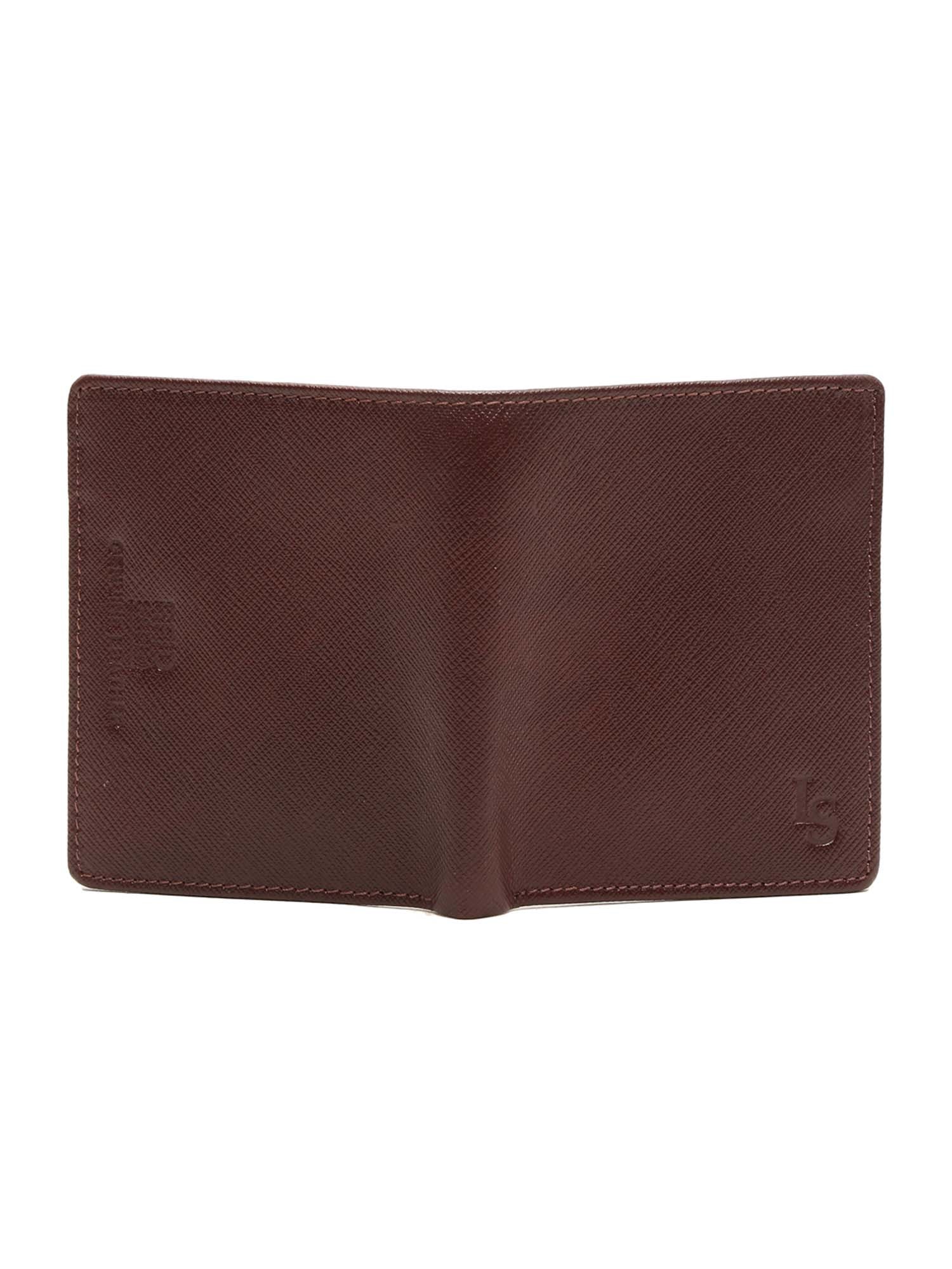 Rosewood Italian Saffiano Leather RFID Slim Wallet