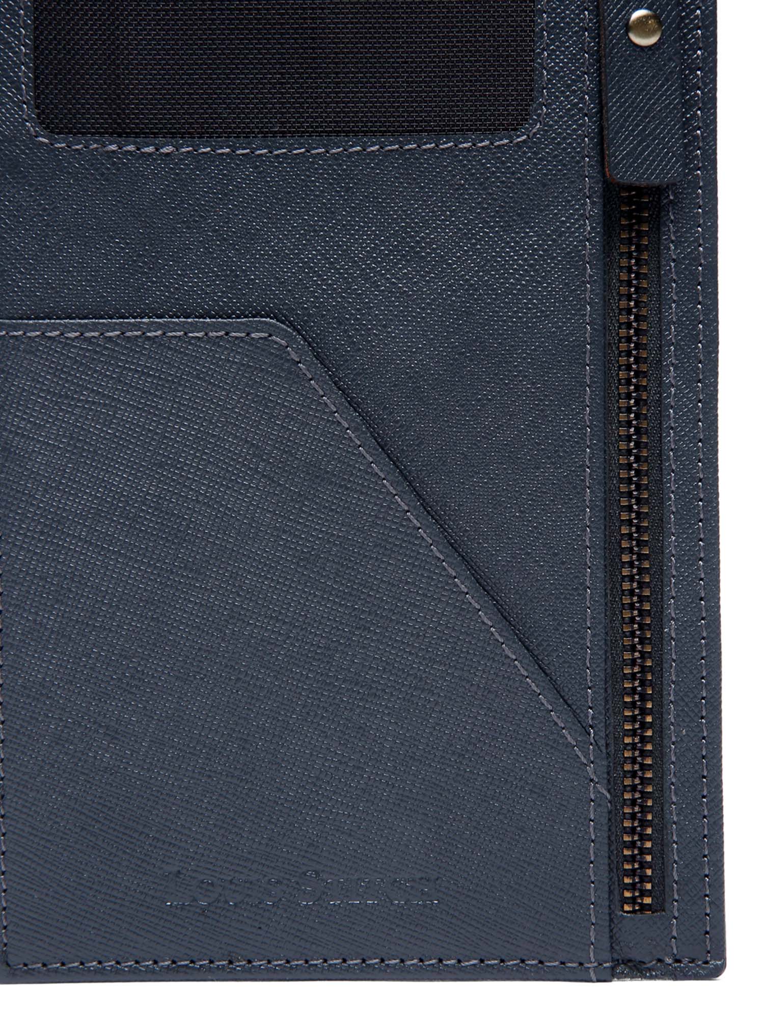 Italian Saffiano Leather Passport Holder With RFID Protection